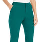 Calça feminina reta com zíper no tornozelo da INC International Concepts para usar no trabalho, verde, tamanho 6