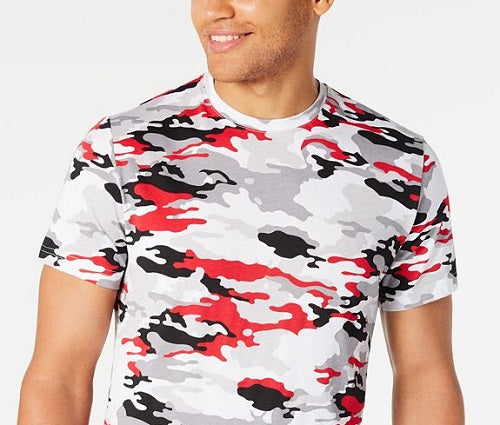 Camiseta camuflada masculina American Rag, branca, tamanho pequeno