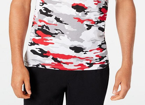 Camiseta camuflada masculina American Rag, branca, tamanho pequeno