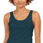 Regata feminina de algodão estilo &amp; co, verde, tamanho extragrande