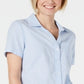 Camisa feminina Karen Scott de algodão seersucker, azul, tamanho XX-G