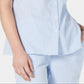 Camisa feminina Karen Scott de algodão seersucker, azul, tamanho XX-G