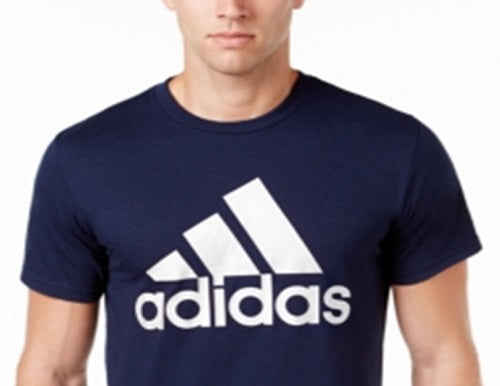 Camiseta Adidas Masculina Badge of Sport Azul Tamanho Médio