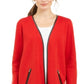 Sobretudo feminino Charter Club, vermelho, tamanho pequeno, extragrande