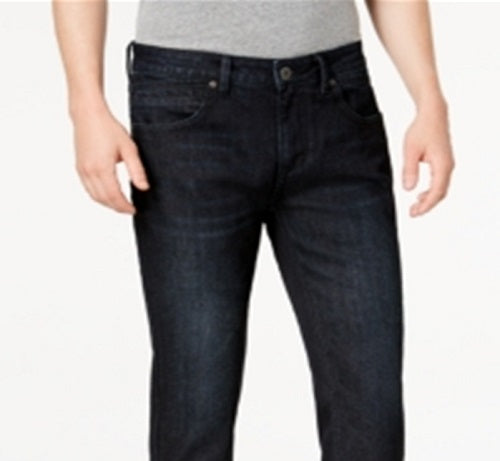 Calça jeans masculina stretch de perna reta, jeans slim Berlin da INC International Concepts, azul, tamanho 33x30