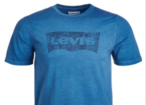 Camiseta Levi's Masculina com Estampa de Logotipo Batwing Azul Tamanho Grande