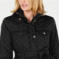 Casaco acolchoado com cinto feminino Michael Kors, preto, tamanho X-S
