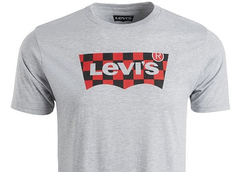 Camiseta Masculina Levi's Xadrez Logo Cinza Tamanho XG