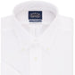 Camisa social masculina Eagle Classic Regular Fit, gola flexível sem ferro, manga curta, branca, tamanho 15