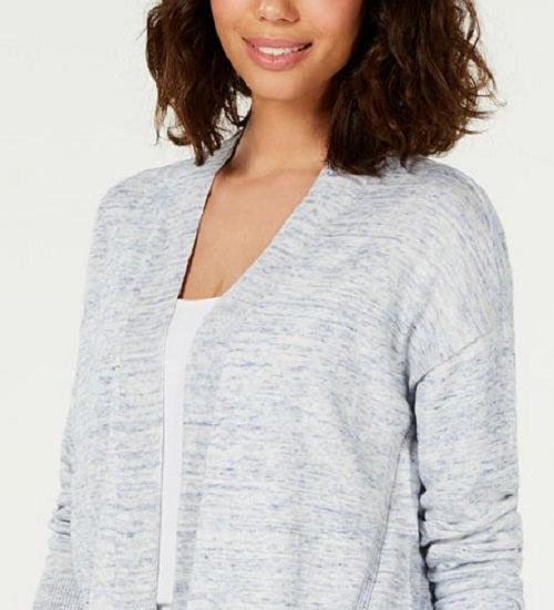 Camiseta feminina de manga comprida Charter Club, azul, tamanho XX-G