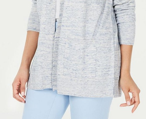Camiseta feminina de manga comprida Charter Club, azul, tamanho XX-G