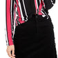 Blusa listrada com zíper e detalhes INC International Concepts para mulheres, rosa, tamanho médio