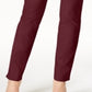 Calça feminina Charter Club Cambridge Tummy Control Slim Leg, vermelha, tamanho 8 Petite