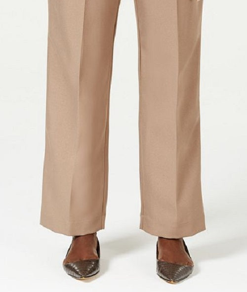 Calça feminina Karen Scott, marrom, tamanho pequeno