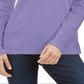 Karen Scott Blusa de gola alta feminina de algodão, roxa, tamanho pequeno, extragrande
