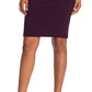 Vestido de festa Calvin Klein feminino com manga pétala, decote joia e acima do joelho, roxo, tamanho 14