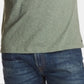 Camiseta Henley Masculina Vintage à Prova de Intempéries Verde Tamanho XXX-G