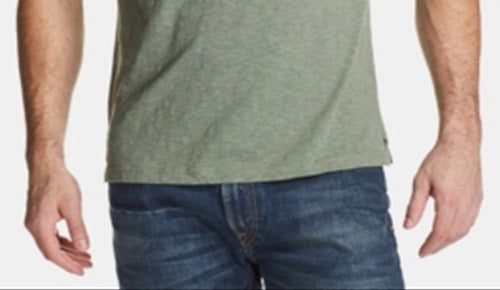 Camiseta Henley Masculina Vintage à Prova de Intempéries Verde Tamanho XXX-G