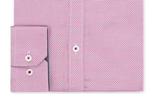 Camisa social masculina Ryan Seacrest Distinction Ultimate Slim Fit, sem passar a ferro, com elastano e xadrez Dobby, rosa, tamanho 15,5 x 32-33