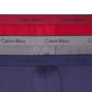 Cuecas boxer Calvin Klein masculinas com logotipo, pacote com 3, vermelhas, tamanho extragrande