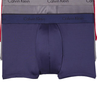 Cuecas boxer Calvin Klein masculinas com logotipo, pacote com 3, vermelhas, tamanho extragrande