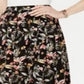 Saia feminina estampada alta e baixa, preta, tamanho pequeno, extragrande, estilo &amp; co