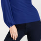 INC International Concepts Top feminino com botões e mangas divididas e strass, azul, tamanho XX-G