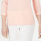 Blusa feminina com manga flare e ombro vazado, tamanho extragrande, da coleção JM