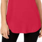 JM Collection Top feminino com decote redondo rosa tamanho XX-G