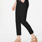Calça feminina cropped com perna reta estilo &amp; co, preta, tamanho G