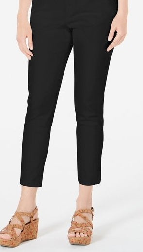 Calça feminina cropped com perna reta estilo &amp; co, preta, tamanho G