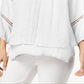 Estilo &amp; Co Top Feminino Renda Jugo Lenço Bainha Branco Tamanho Grande
