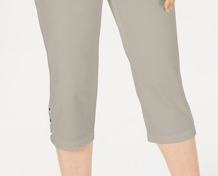 Calça feminina Karen Scott cinza tamanho 16