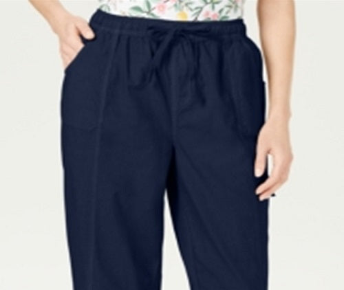 Calça feminina Karen Scott azul tamanho pequeno extragrande