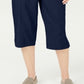 Calça feminina Karen Scott azul tamanho pequeno extragrande
