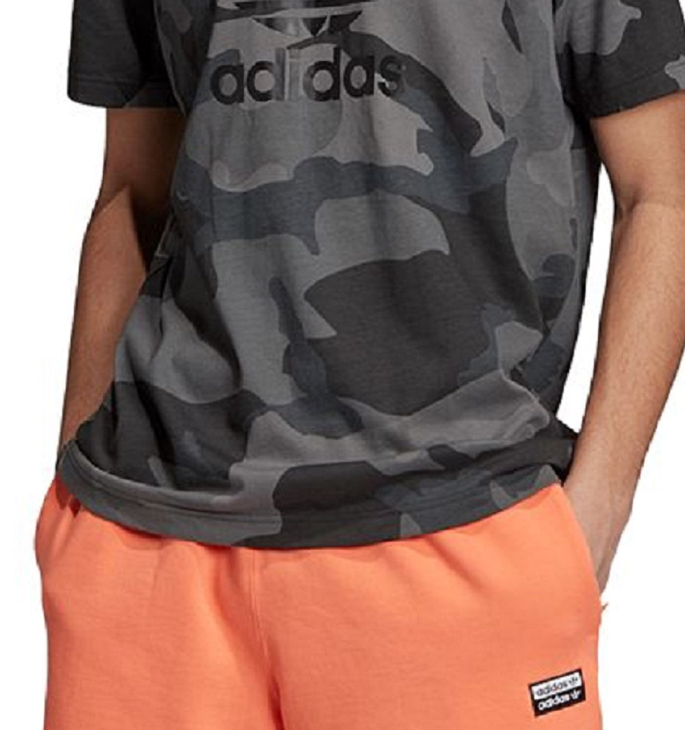 Camiseta Adidas Camuflada Masculina Cinza Tamanho P
