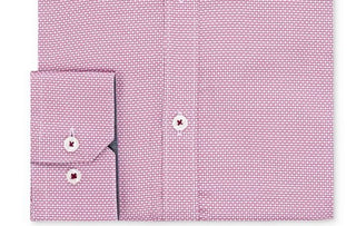 Camisa social masculina Ryan Seacrest Distinction Ultimate Slim Fit, sem passar a ferro, com elastano e xadrez Dobby, rosa, tamanho 16,5 x 34-35