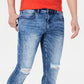 Calça jeans skinny masculina Stockholm Denim Distressed da INC International Concepts, azul, tamanho 36W