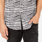 Camisa masculina de botões de cambraia da INC International Concepts, preta, tamanho pequeno