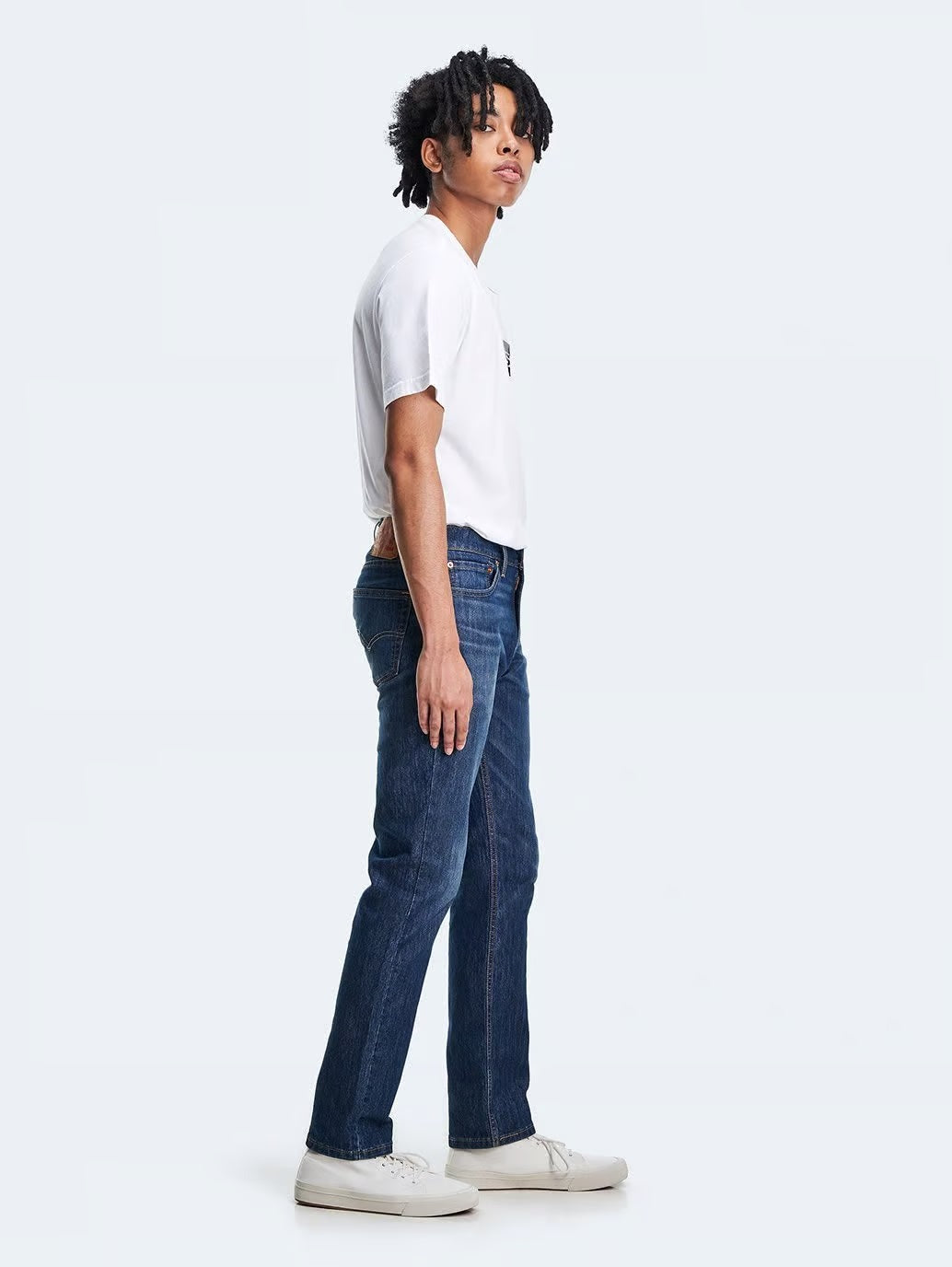 Calça jeans Levi's 513 Slim Straight Fit Masculina Azul Tamanho 34X32