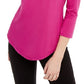 INC International Concepts Top feminino com recortes e detalhes rosa, tamanho XX-G