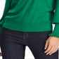 Suéter Ralph Lauren Feminino Manga Longa com Punho de Botão Verde Tamanho P