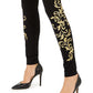 Calça skinny bordada feminina INC International Concepts, preta, tamanho 6, pequena