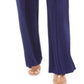 Calça feminina Bar III com amarração e perna larga, azul, tamanho XX-S