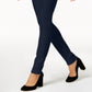Calça skinny feminina INC International Concepts com zíper duplo e cintura alta, azul, tamanho 2