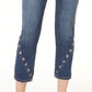 Calça jeans skinny cropped de cintura alta feminina INC Iternational Concepts, azul, tamanho 6, pequena