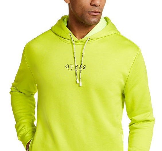 Guss Moletom com capuz masculino com logotipo verde tamanho pequeno