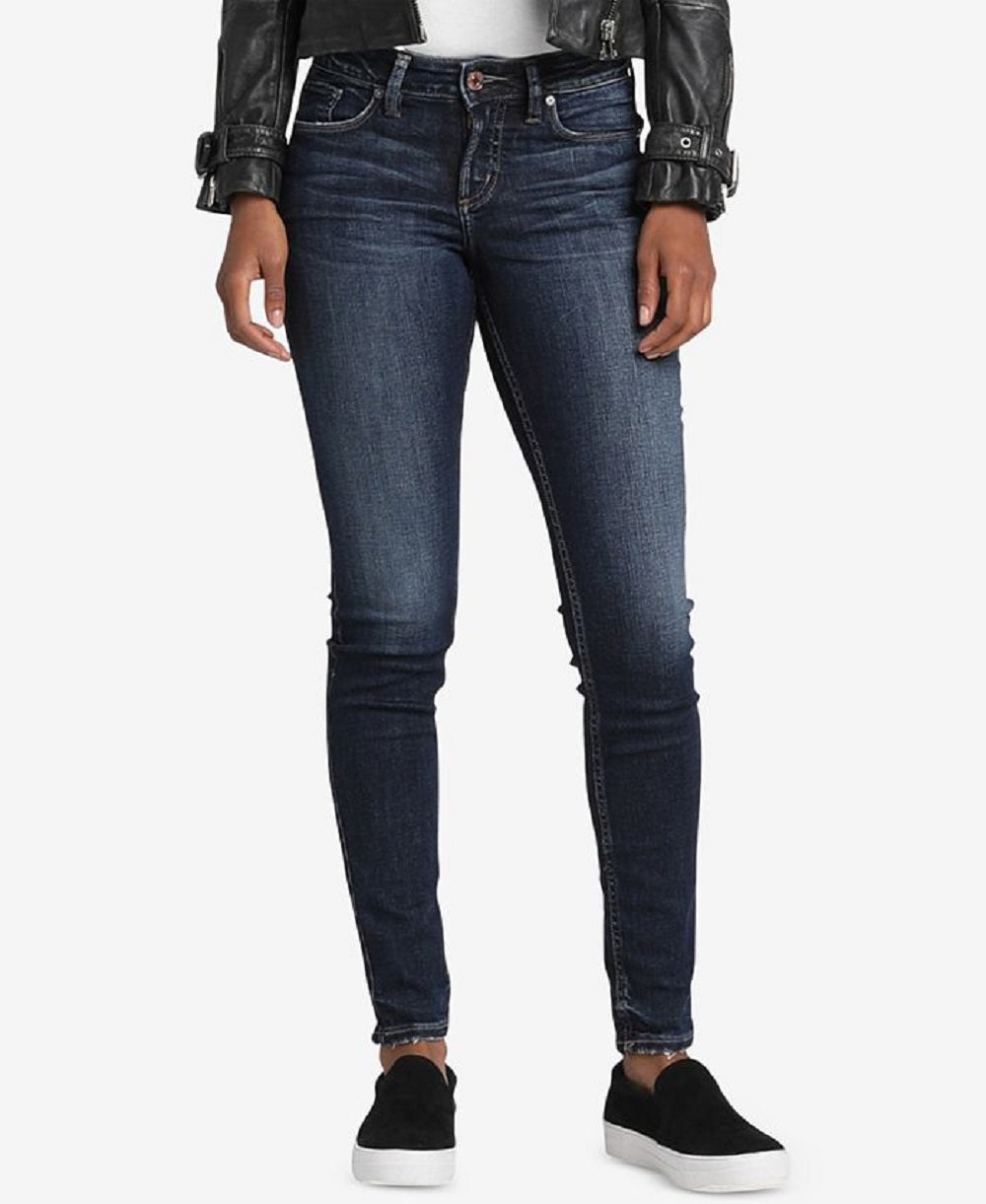 Calça jeans skinny feminina Suki Curvy Fit da Silver Jeans Co., azul, tamanho 27