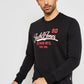 Jack &amp; Jones Moletom masculino com gola redonda, preto, tamanho extragrande