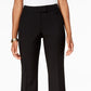 Calça feminina JM Collection Petite com aba estendida, preta, tamanho 20X4